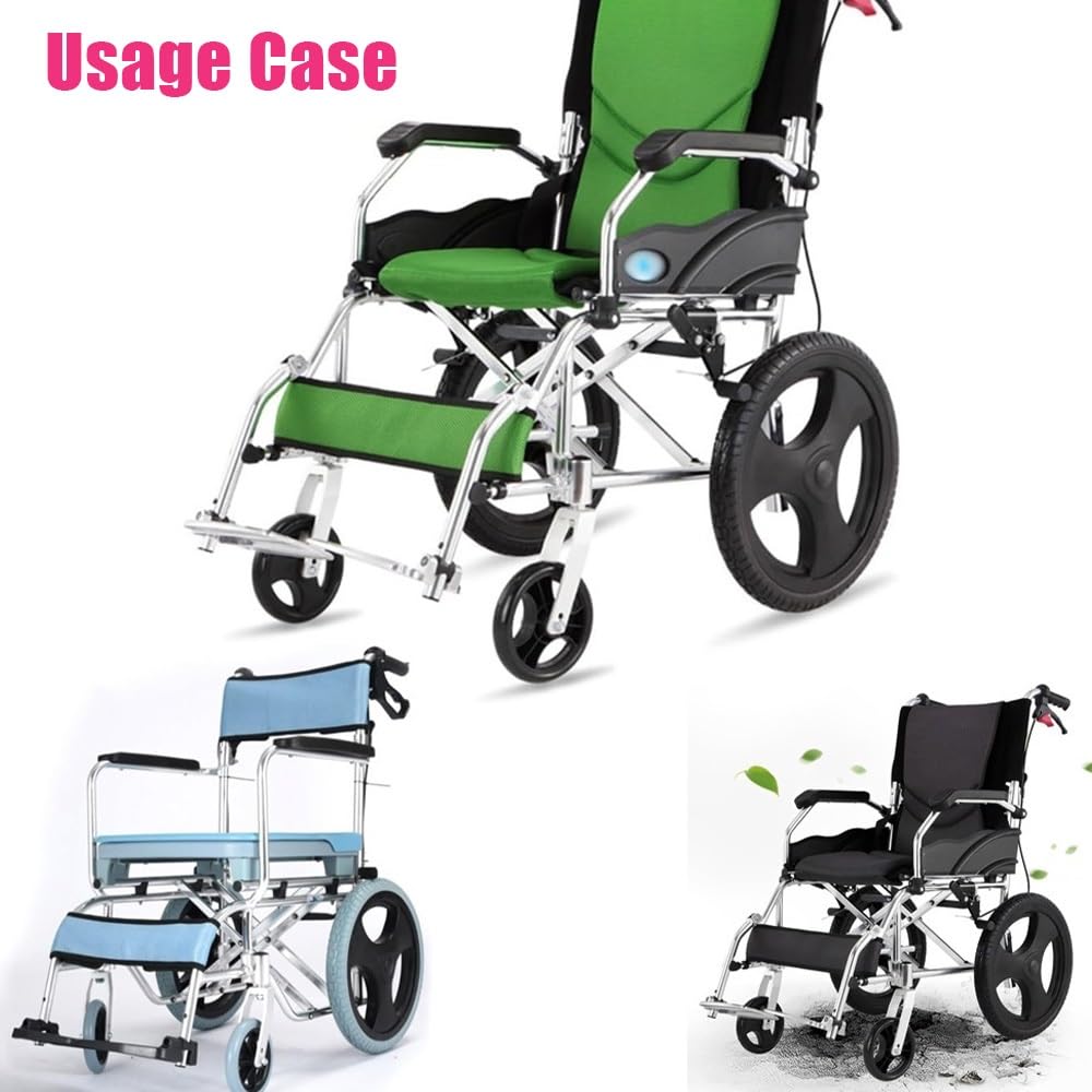 Ruedas Trasera De Recambio Silla De Ruedas, 12、16 Pulgadas Ruedas De Repuesto Para Silla De Ruedas, Neumático De PU Sólido(Black,1 Pair-16in/38cm)