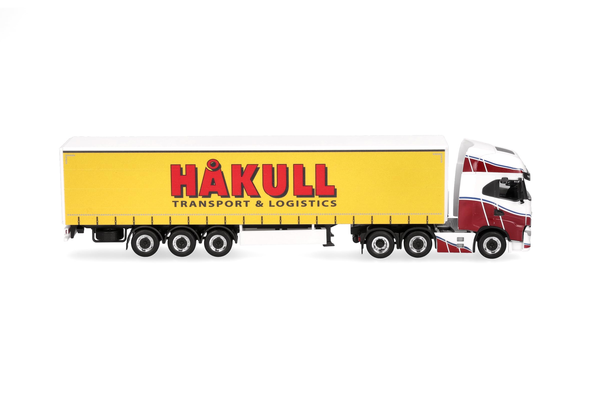 Herpa Iveco S-Way Gardinenplanen-Sattelzug LKW Modell im Maßstab 1:87