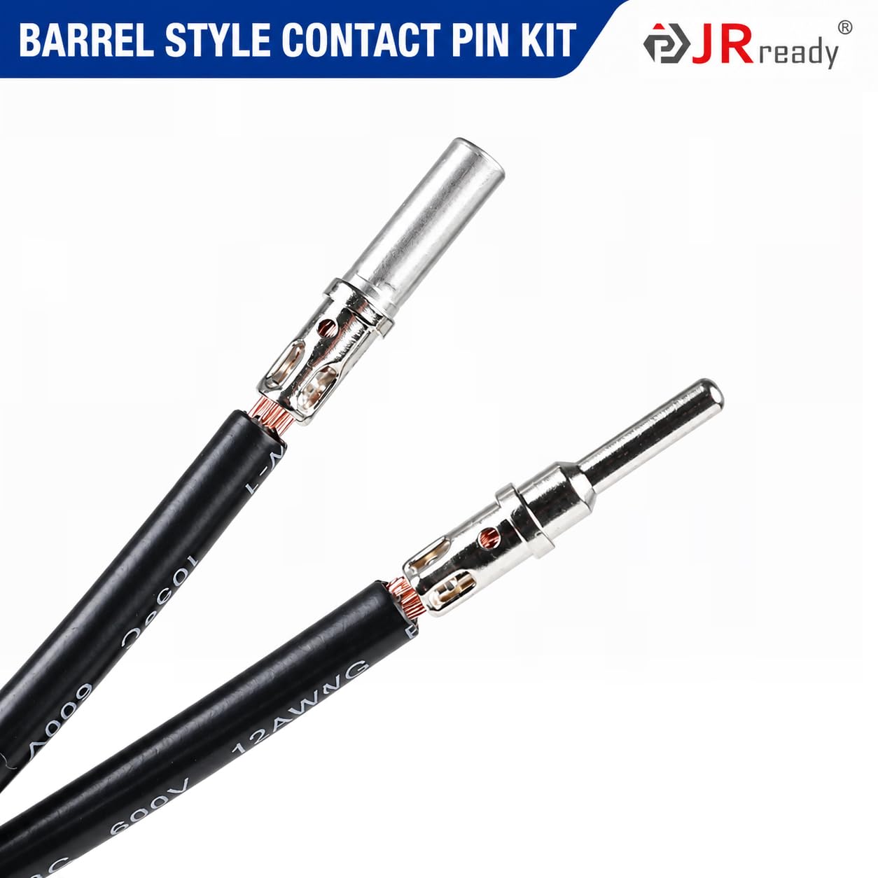 JRready Deutsch DTP contactos sólidos Pin & Soc Tamaño 12, ST6294-050 DTP Series Kit de terminales de conectores eléctricos, Pin 0460-204-12141/Socket 0462-203-12141 Calibre de cable de terminal