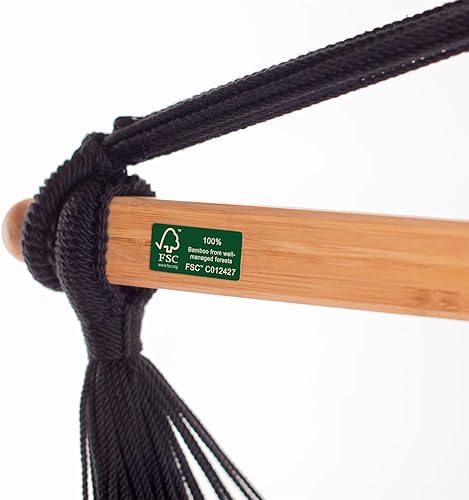 Vista 247 de LA SIESTA - Hamaca de algodón orgánico, modelo Habana Turrón