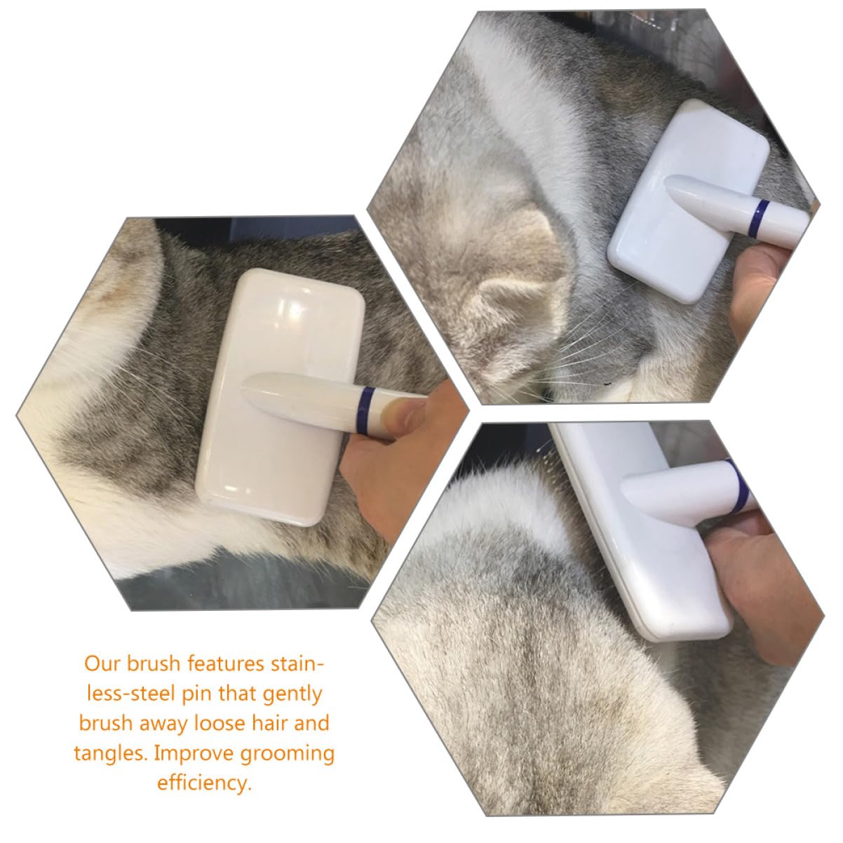 VANZACK 4piezas Cepillo Para Mascotas Ergonómico Cepillo Quitapelos Para Perros y Gatos Para Mascotas De Pelo Para Cuidado y Aseo
