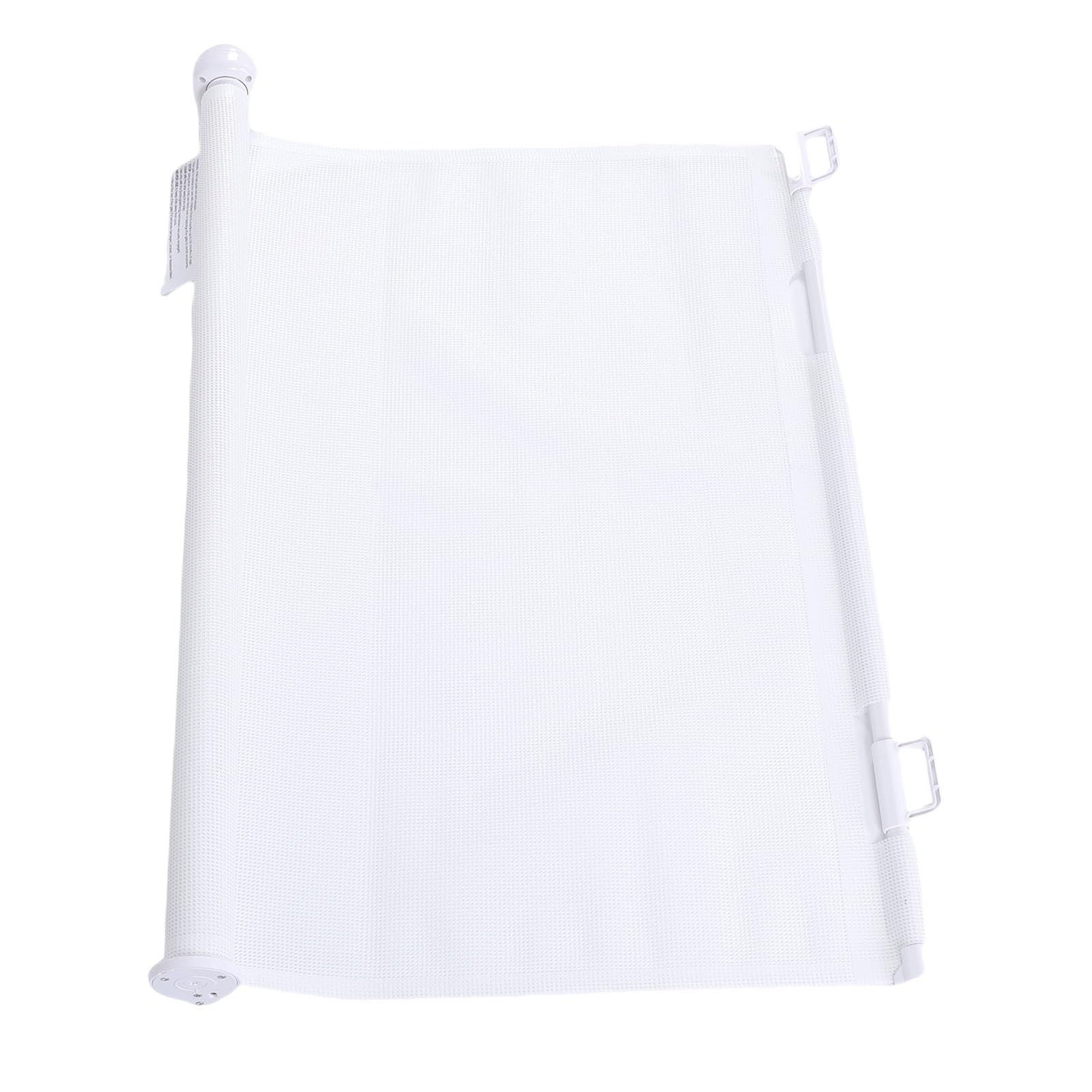 Jeffergarden Cancello per Cani Retrattile, PVC ABS PC POM Mesh Cancello di Sicurezza per Animali Domestici Si Estende Fino a 140 Cm di Larghezza e 86 Cm di Altezza, Barriera a Prova di Bambino per