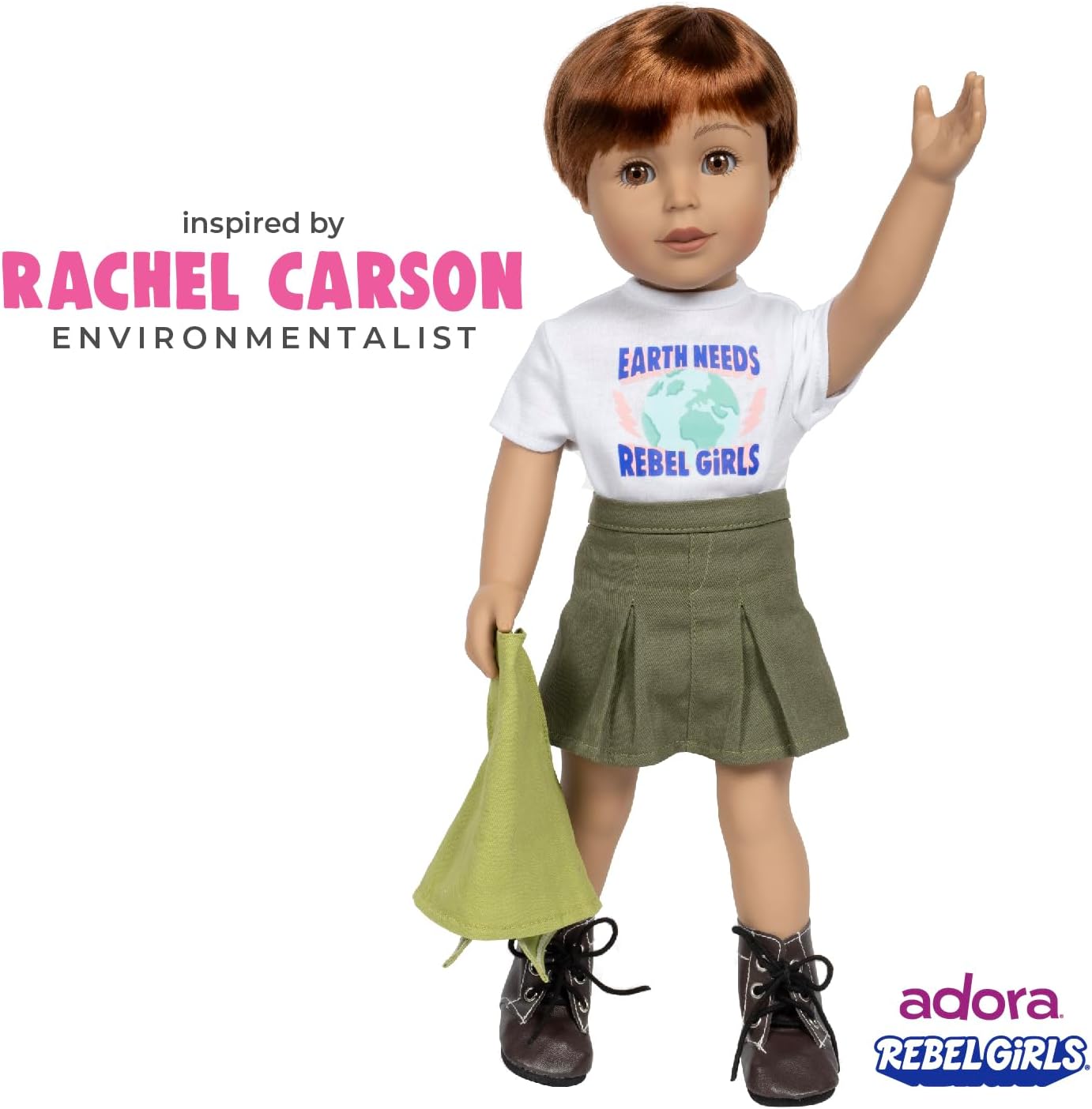 Adora 18" Rebel Girls Doll Collection - Inspired by Good Night Stories Rebel Girl Books - Premium Quality Soft and Movable Doll Body with Realistic Features - Innovator