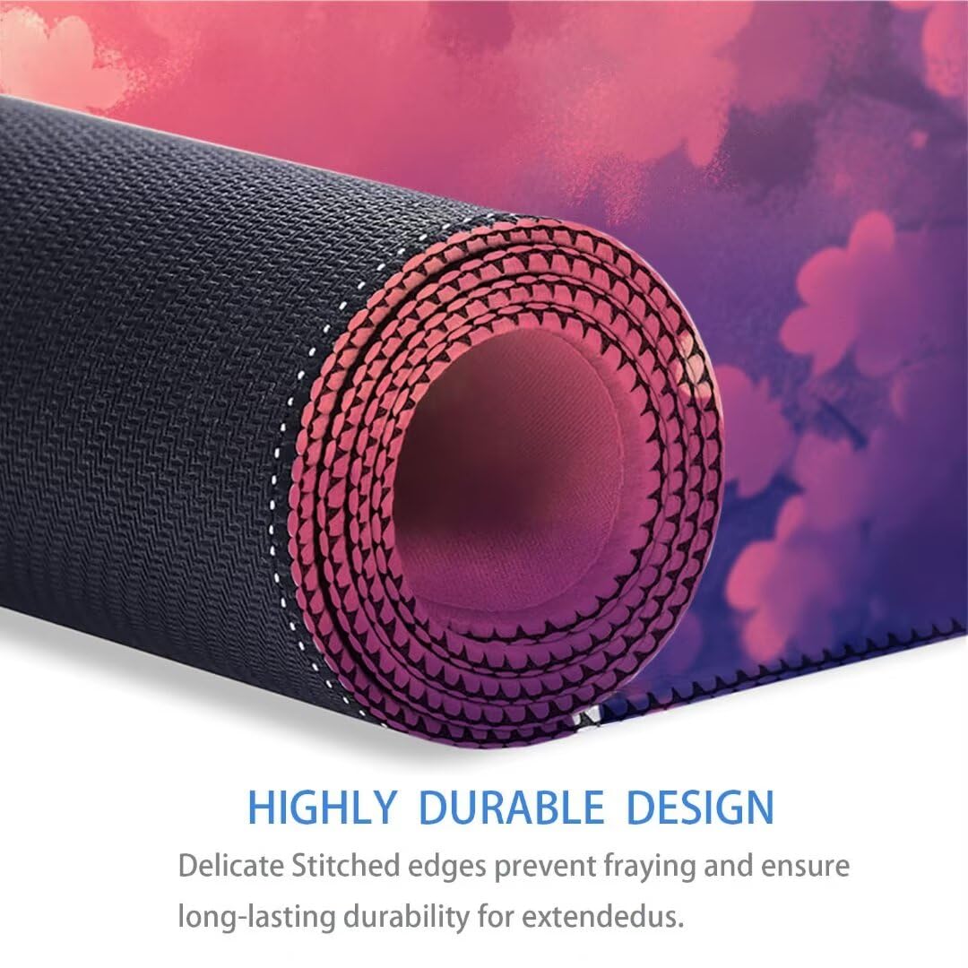 Tapis de Souris de Jeu Bleu Tapis de Souris XXL 1600x800x3mm Rose Tapis Souris Gaming Grand, avec Bords Surpiqués et Base en Caoutchouc AntidéRapant Surface, AméLiore La PréCision et La Vitesse D22