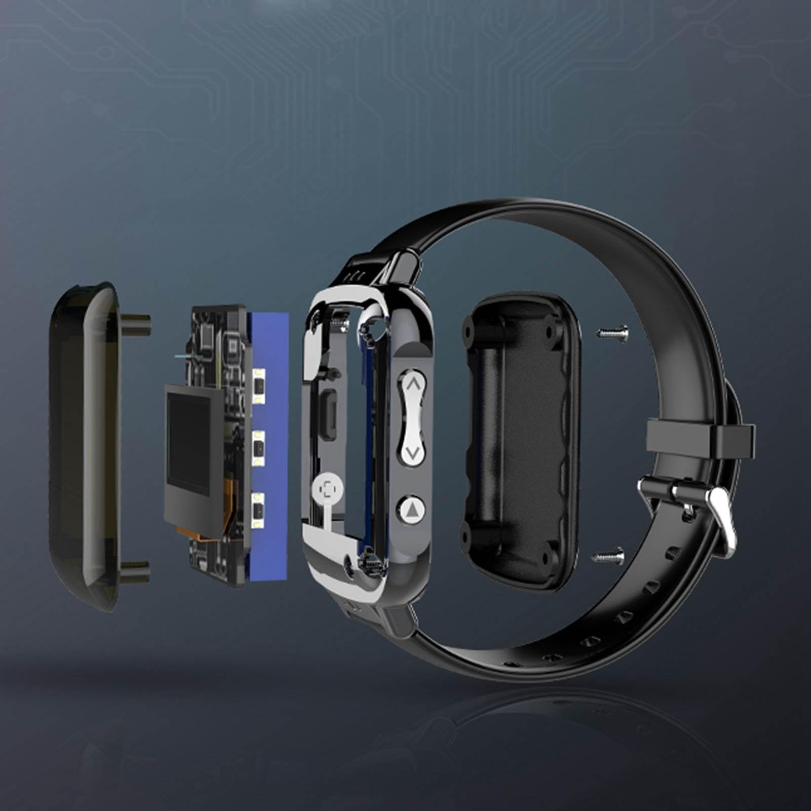 Montre Enregistreur Intelligente Vocale Bluetooth 4.2 avec Lecture MP3 HiFi et Police Blanche