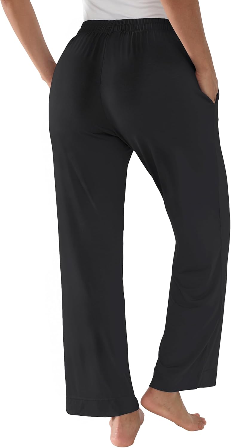 Joyaria Bamboo Viscose Pajamas Pants Women Cooling Loose Wide Leg Lounge Bottoms Lightweight Soft Sweatpants with Pockets - Image 5