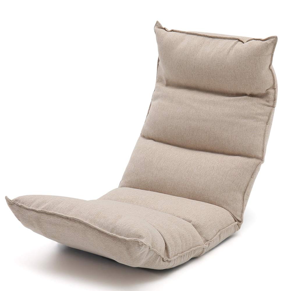GIANTEX Fauteuil de Sol Convertible,Dossier Réglable sur 5 Positions +Oreiller,Canapé Paresseux Rembourré d'Éponge,Cadre en Fer,Café - Maison GIANTEX Fauteuil de Sol Convertible,Dossier Réglable sur 5 Positions +Oreiller,Canapé Paresseux Rembourré d'Éponge,Cadre en Fer,Café - Maison