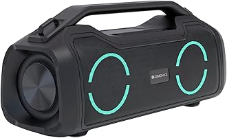 Zebronics Zeb-Sound Feast 500 Bluetooth 5.0 Portable Speaker with 70W, 9H* Backup, TWS, IPX5 Waterproof, Call Function, RGB Lights, AUX, mSD, Voice Assistant, Type C and Grill Finish