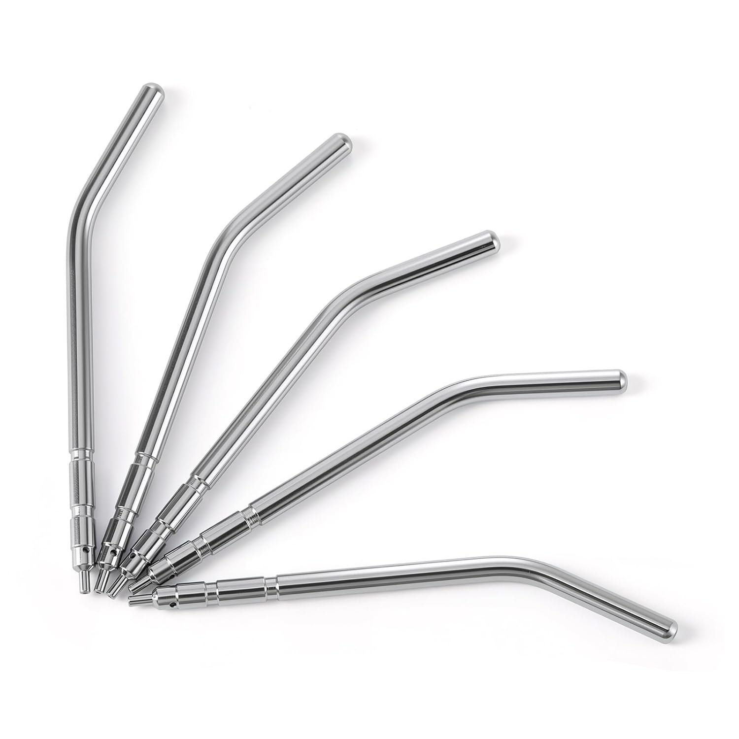 JMU 50 PCS Double Slots Copper-Plated Metal Air Water Syringe Tips for Dental Clinic
