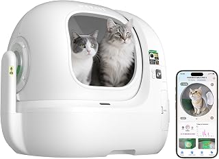 PETKIT PUROBOT MAX PRO 2 Lettiera Gatto Autopulente, Fotocamera AI, Ingresso Ultra Largo, Visione Notturna 210°, App WiFi 2,4/5GHz, Imballaggio Senza Contatto, Monitoraggio Salute, Multi-Gatto