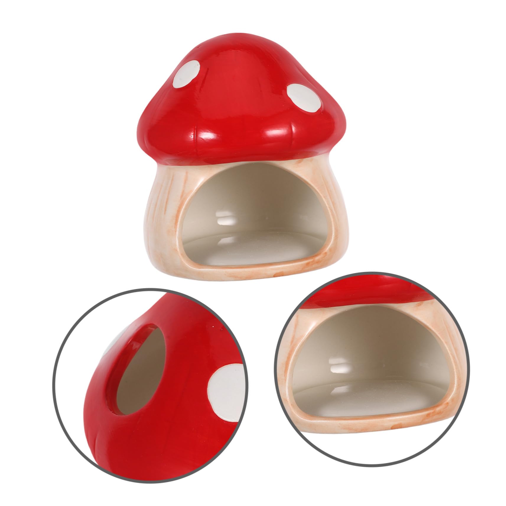 Hohopeti Fischhöhle Für Aquarium Goldfische Zuchthöhle Pilz Aquarium Dekor Garnelen Versteck Höhle Pilzhaus Kleine Garnelenhöhle Keramik Pilzhaus Ornament Betta