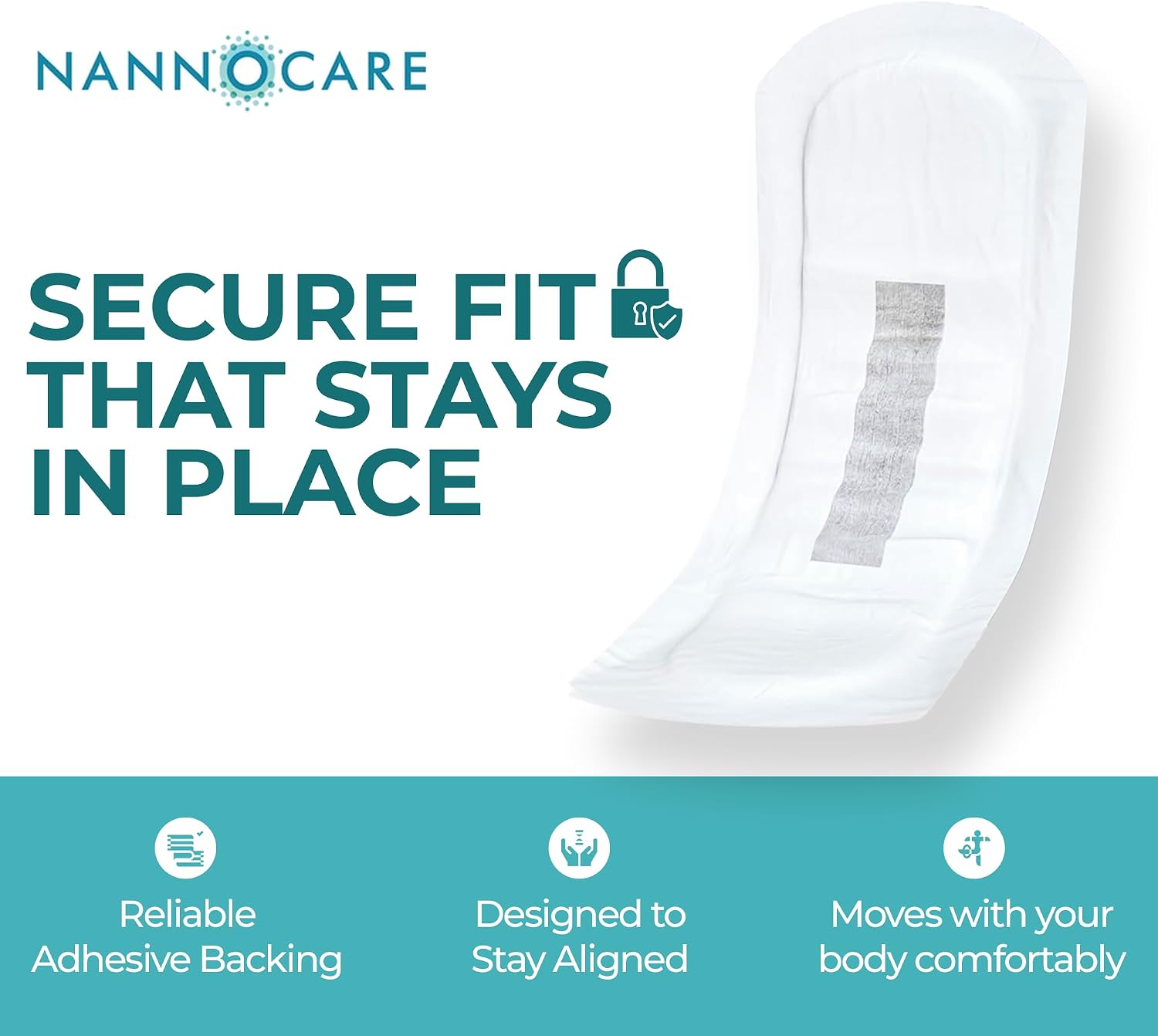 Incontinence Pads for Women - 100% Organic Cotton Postpartum Pads, Pregnancy, Menopause, Bladder Leak Control - High Absorbency, Breathable, Unscented, Unisex - Super (1 Pack, 20 Count)