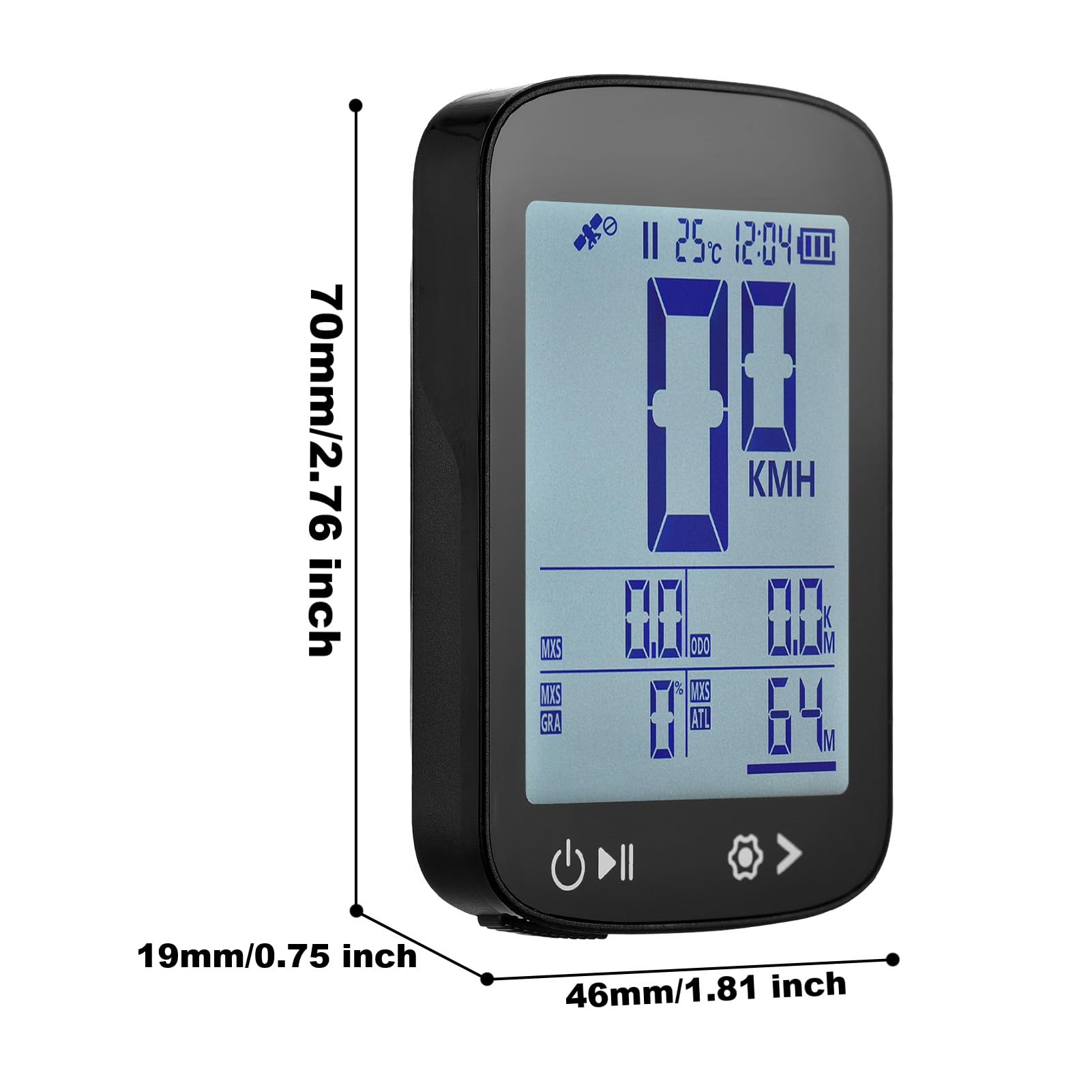 Ordinateur de vélo GPS sans Fil avec Affichage très Clair, positionnement 5 étoiles, Compteur kilométrique de vélo Rechargeable pour Les Amateurs de Cyclisme, Les