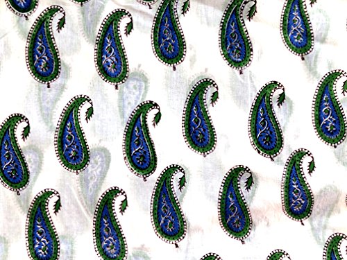 Tissu imprimé indien en coton pour rideaux et robes d'été légères style bohème chic