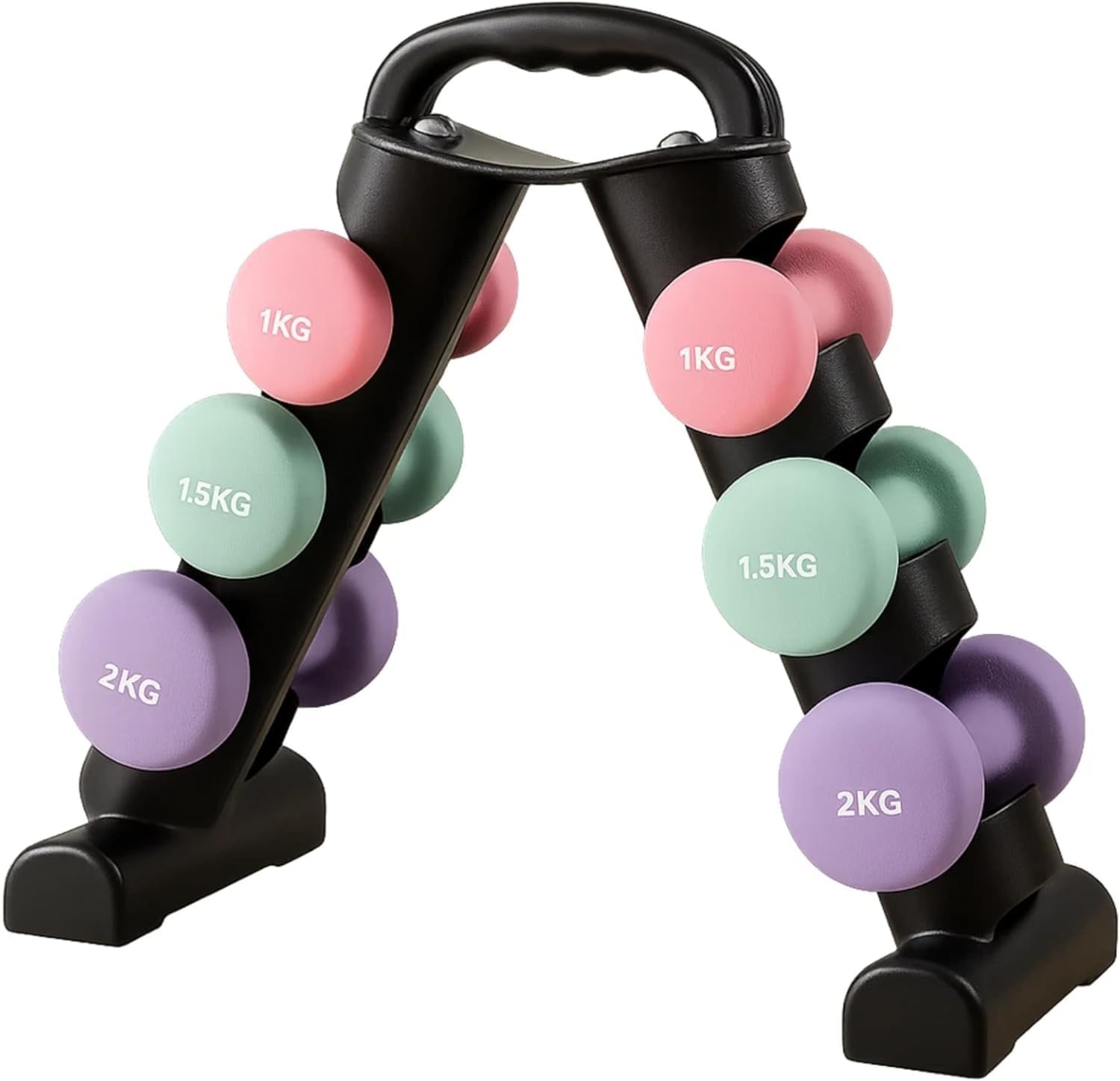 Neoprene Dumbbells Set Pair – Iron Hand Weights for Strength Training, Aerobic Workout & Home Gym Fitness (0.5kg–10kg) (Neoprene Dumbbell Set, 9kg) — image 1