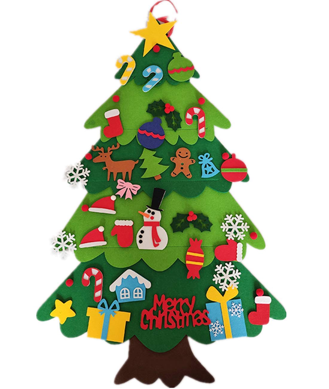 クリスマスツリーオーナメント　クリスマスツリー壁掛け　飾り　フェルト クリスマス 飾り 壁掛け フェルトクリスマスツリー オーナメント クリスマス