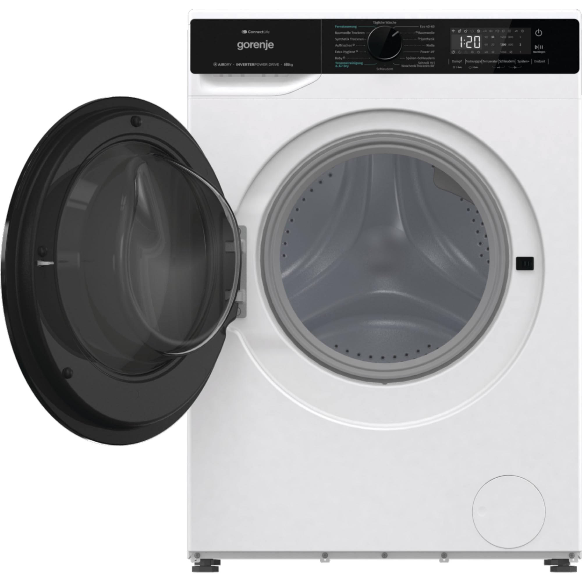 Gorenje WD2PA854ADW, DE suszarka do prania, Connect Life, 16 programów, 8 kg, 54 litry, 1400 U, min, AirDry, Inverter PowerDrive, SterilTub, AllergySteam, PowerJetwash, StopAddGo, Wash&Dry 60', A-30%