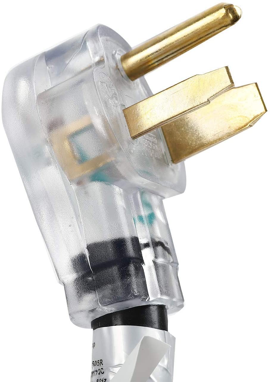 Cable de extensión de soldador de 25 pies, 220 V, 50 AMP, calibre 8, cable de máquina de soldadura industrial NEMA 6-50 con extremo iluminado para MIG TIG