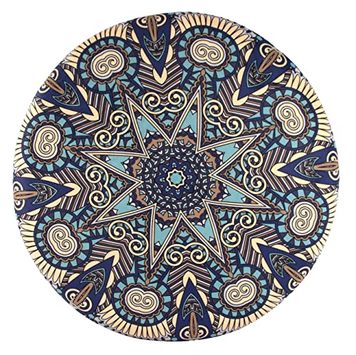 Sigmat Y-J-JH-33 Memory Foam Seat Cushion Anti-Slip Soft Round Stool Cushion Chair Pad 13 Inch Geometric thumb #1