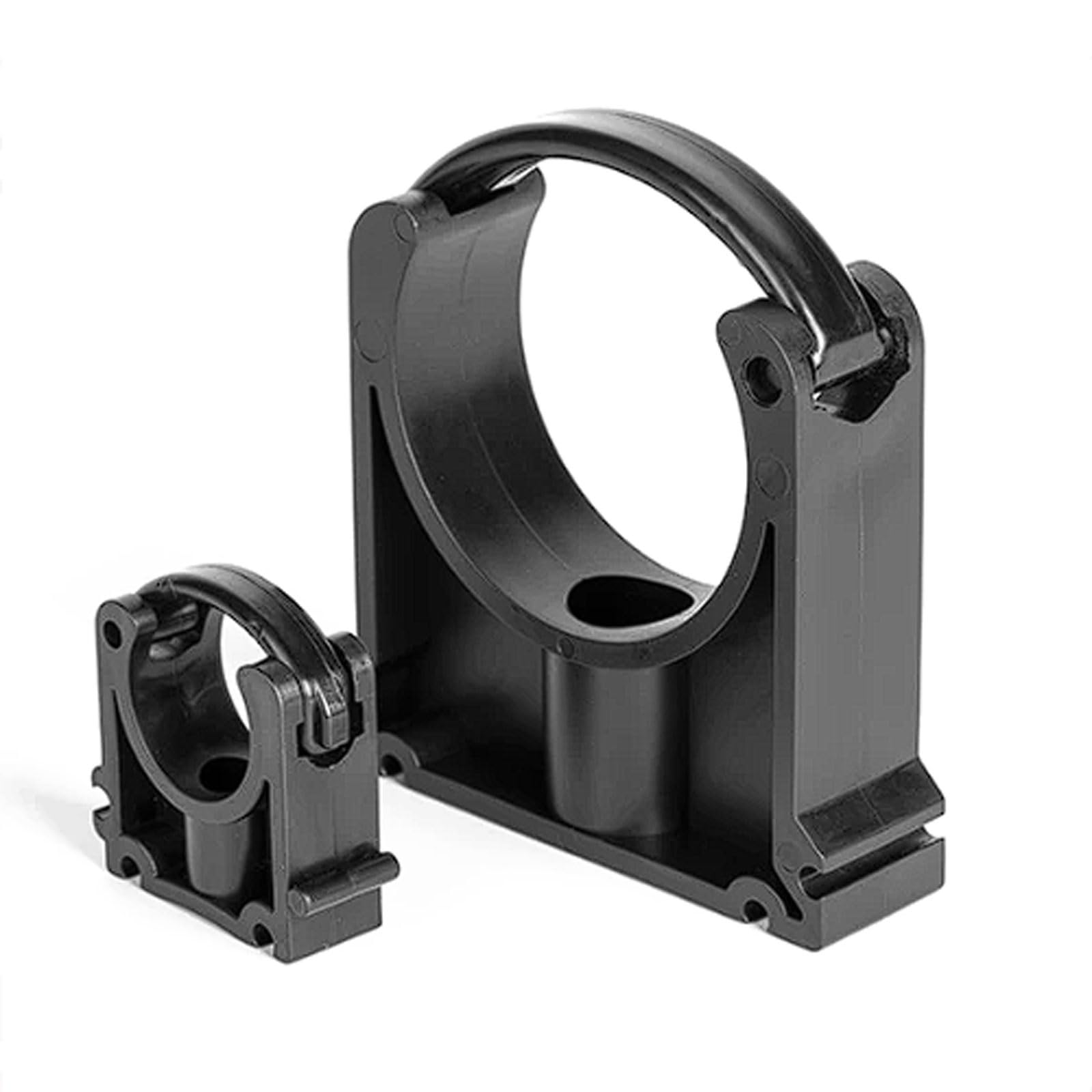 Fascette per tubi in UPVC, clip di fissaggio e supporti per tubi in PVC, 4 pezzi di clip per tubi in PP per tubi 20-110mm, fascette robuste nere Fibbia di fissaggio(50mm)