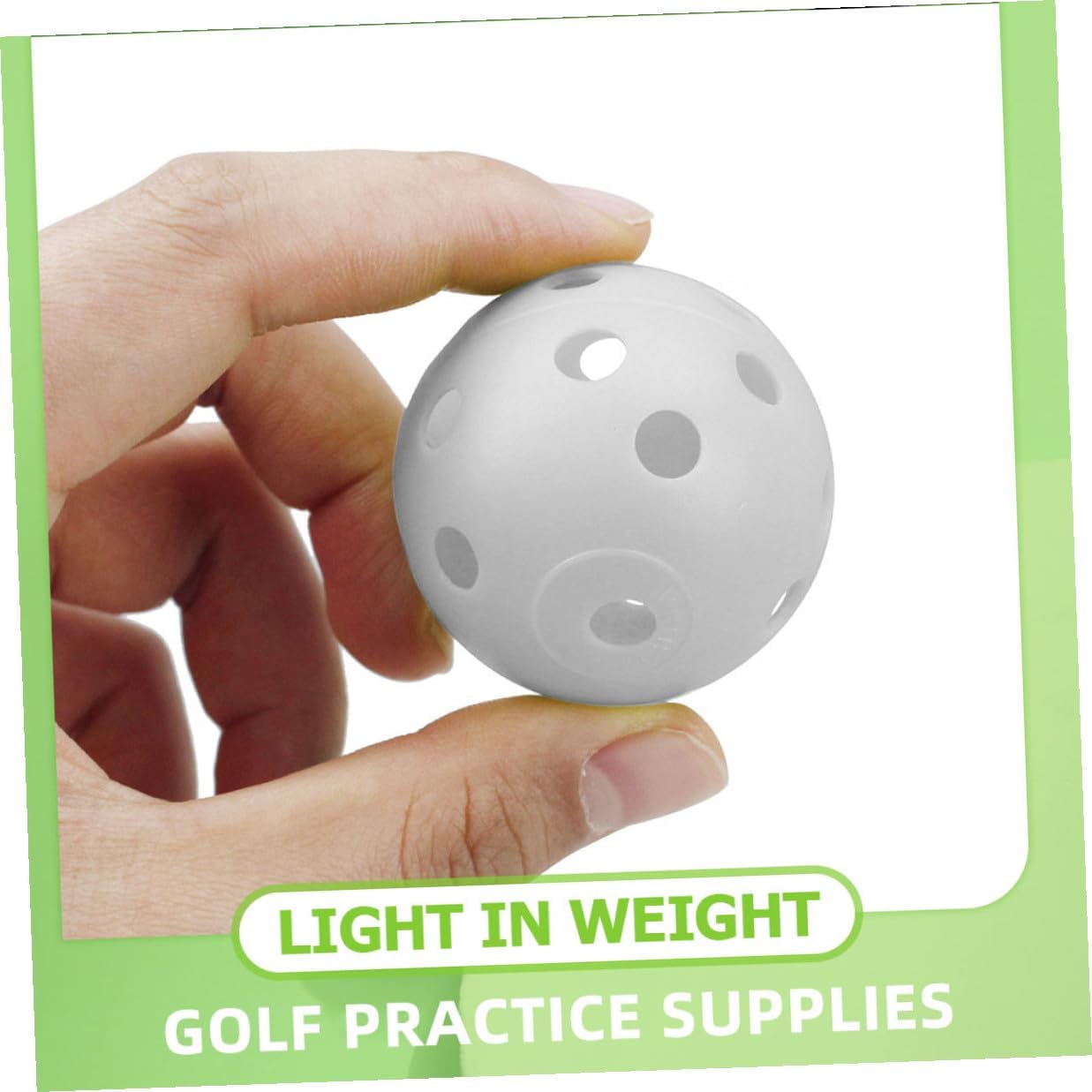 BESTonZON 100pcs Mini Plastic Golf Practice Balls Hollow Lightweight Training Balls for Indoor Outdoor Swing Training and Driving Range Use