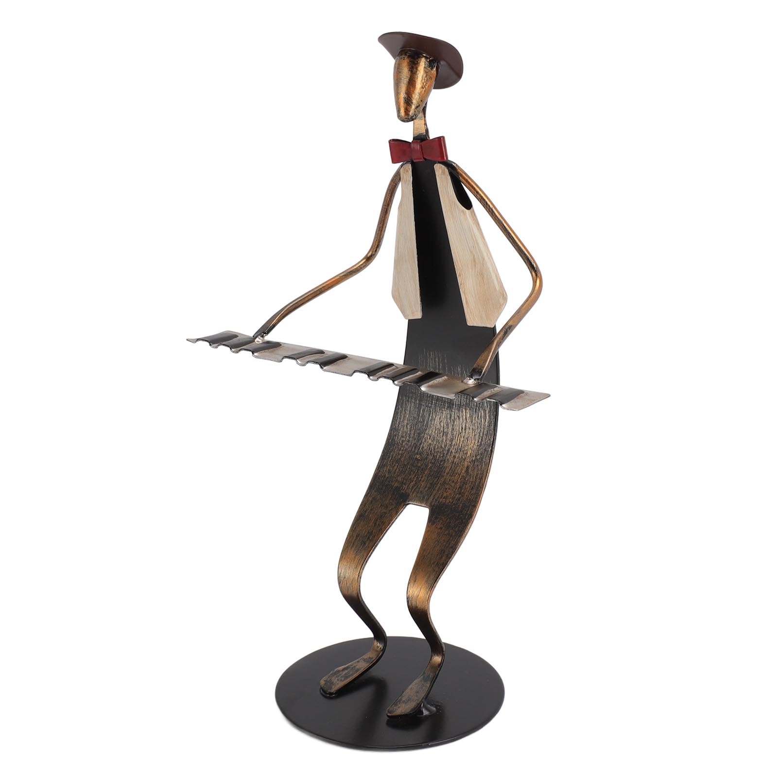 Statuetta Decorativa in Ferro per Suonatore di Pianoforte, Statua Musicale per Casa e Ufficio, Decorazione per Mensola da Scrivania, per Pianista