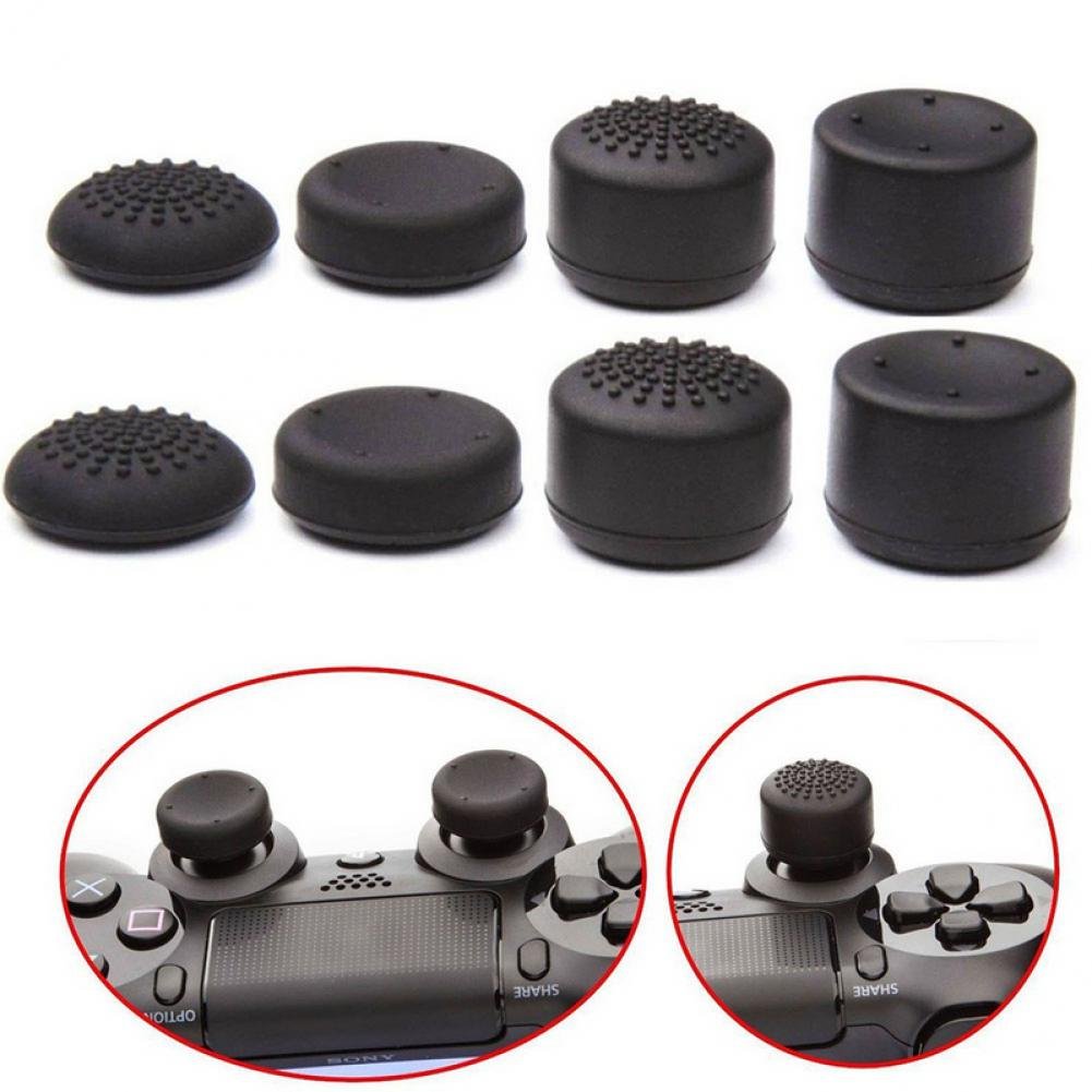 8PCS Rubber Silicone Cap Thumbstick Thumb Stick Cover Case Skin Joystick Grip Grips For PlayStation 4 PS4 Wireless Controller