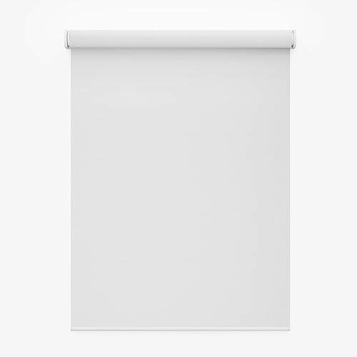 GE Smart Shade, Motorized Window Blind with Matter & Remote Control, Easy Install, White Hardware, Blackout White Fabric, Quiet Operation, 24-in Width, Adjustable Length, 1 Shade