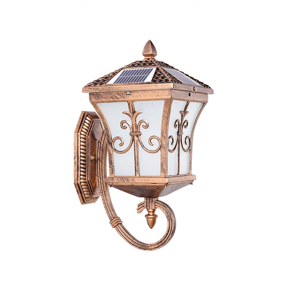 Applique Murale LED Solaire Vintage en Verre IP55 3000K-6000K Éclairage Extérieur Porte Jardin