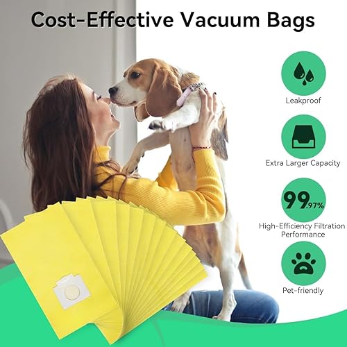 Miniatura 7 de Paquete de 12 bolsas para aspiradora compatibles con Kenmore Canister tipo CQ 5055, 50555, 50557, 50558 y tipo C-5, C-18, 53292, 200 Series, 400