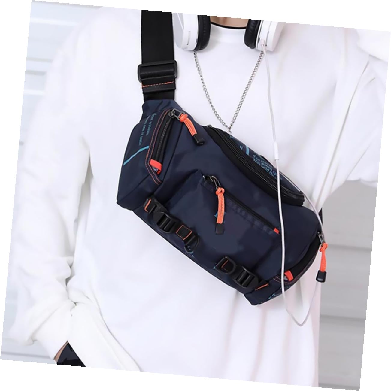 Milisten Bolsa De Pecho Riñonera para Camping y Montar Bicicleta Cangurera Resistente De Gran Capacidad para Actividades Al Aire