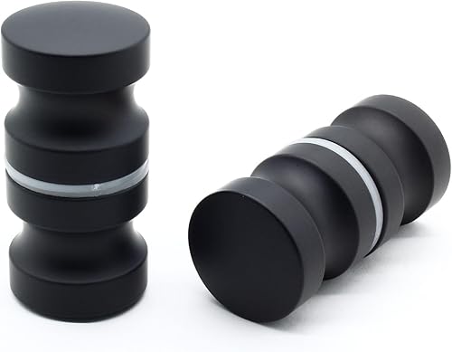 Paquete de 2 manijas de puerta de cristal de ducha, perillas de acero inoxidable para puertas de ducha de doble cara, accesorios para puertas de