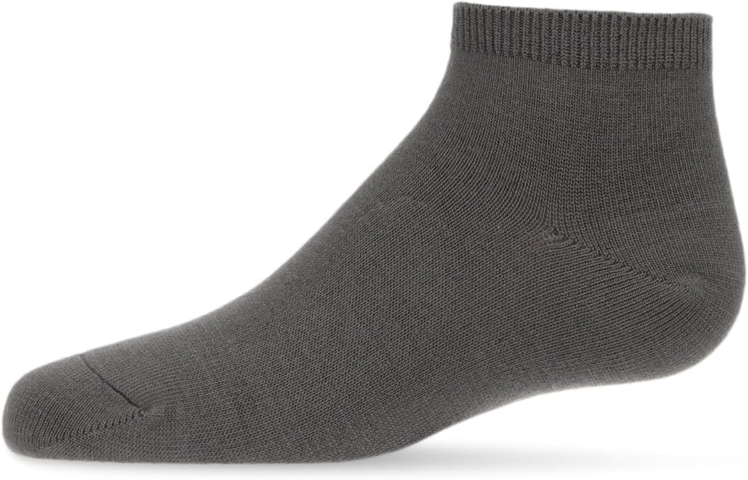 MeMoi Kids Basic Silky-Soft Rayon-Blend Fine-Gauge Ankle Sock