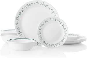 Corelle Country Cottage 18-Piece Dinnerware Set, Service for 6