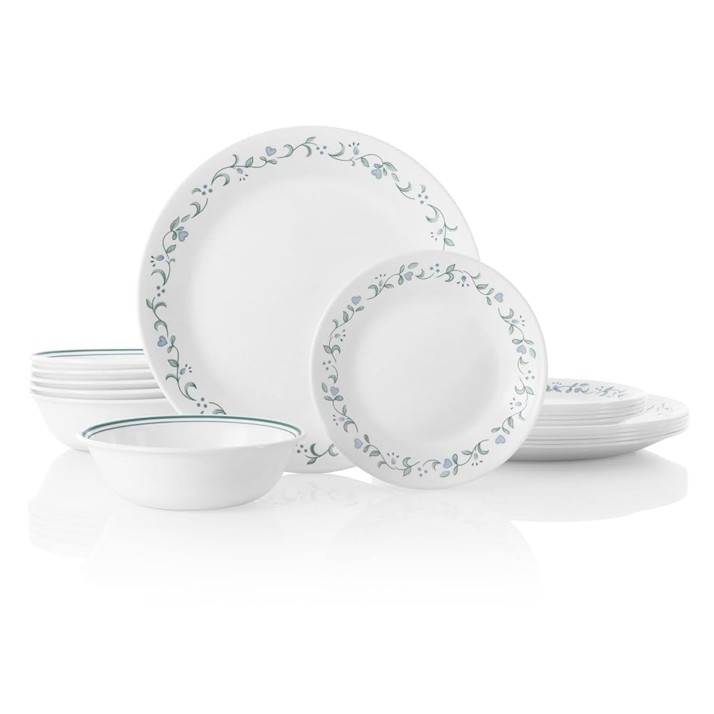 Corelle Vitrelle 18-Piece Service for 6 Dinnerware Set Triple Layer Glass