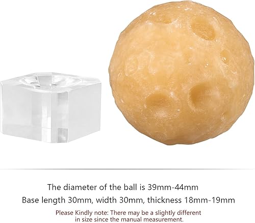 Miniatura 2 de Rockcloud Adorno redondo de planeta de piedra de cristal con base acrílica, bola decorativa para decoración de escritorio de oficina en casa, jade