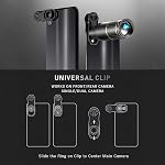 Phone Camera Lens Kit 4 in 1, COSULAN Attachment Lens for Smartphone, 22X Telephoto Lens, 205° Fisheye Lens, 4K HD 0.67X Wide Angle Lens, 25X Macro Lens, Works with iPhone and Android Phone