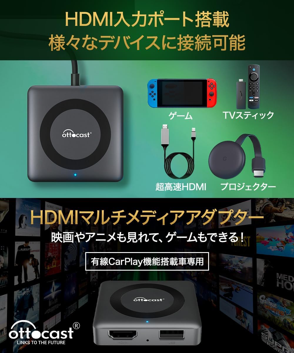 オットキャスト カーテレビメイト プロ Ottocast car tv mate Pro HDMI