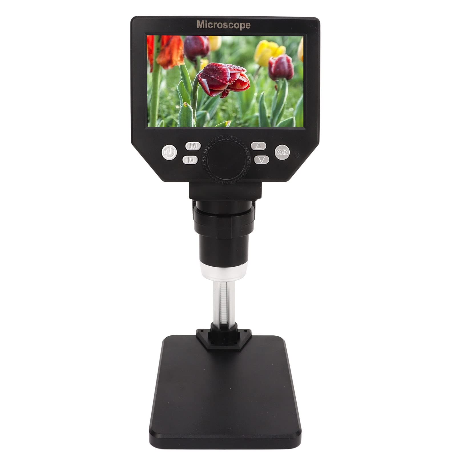 Haofy Microscopio Digital Electrónico 1000X con Soporte de Elevación, Resolución de Vídeo 1080P, para Material Educativo Científico Infantil