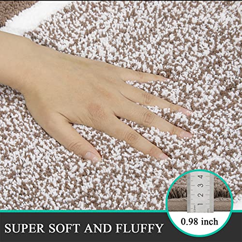 Pauwer Bathroom Rugs Sets 2 Piece, Non Slip Bath Mats for Bathroom, Absorbent Bath Rugs Floor Mat, Machine Washable Shower Rugs for Bathroom Floor, Tub and Shower