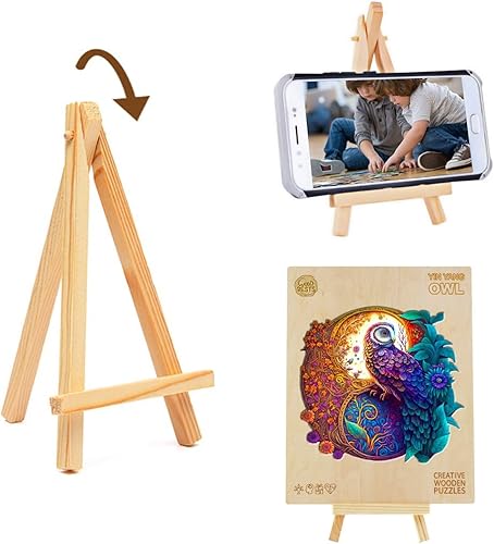 Miniatura 4 de Funnli Rompecabezas de madera para adulto, 200 piezas de búho, rompecabezas de madera de 11.8 x 11.8 pulgadas con caja, colección de juegos