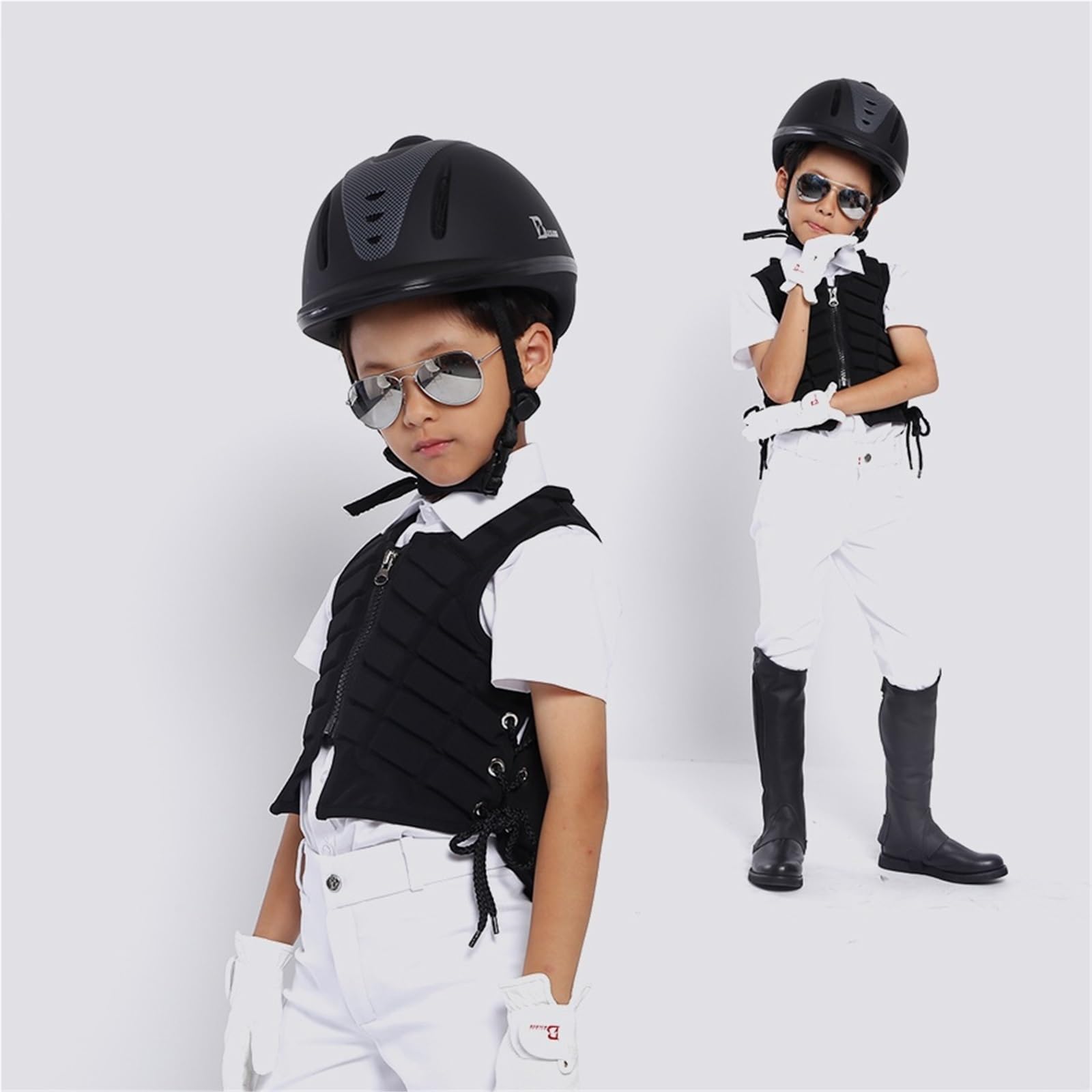 Chaleco Protector for equitación, Equipo de equitación, Ropa de Caballero for Adultos y niños, Ligero y Transpirable for Todas Las Estaciones. para Montar A Caballo