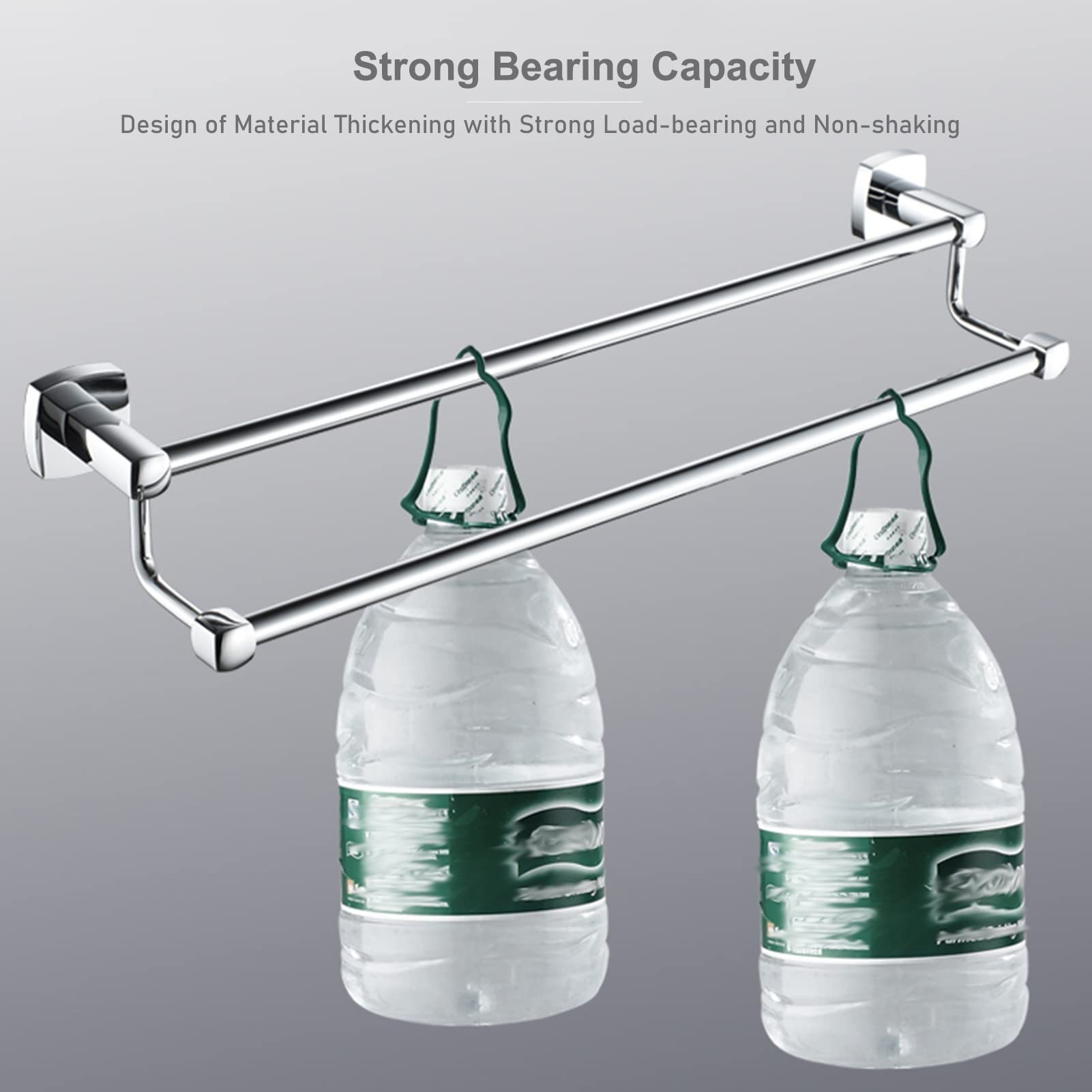 Doppio portasciugamani, portasciugamani a Parete - 30cm/40cm/50cm/60cm/70cm/80cm Porta Asciugamani in Acciaio Inossidabile 304 per Accessori da Bagno e Cucina (Dimensioni : 100cm)