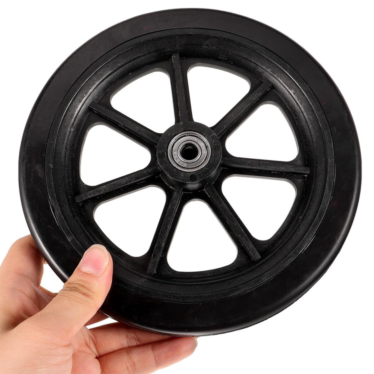 HOMSFOU 2 Pares Ruedas Delanteras de Pvc Silla de Ruedas de Repuesto para Metal Accesorios Duraderos andadores para Carrito de Compras y Uso Diario