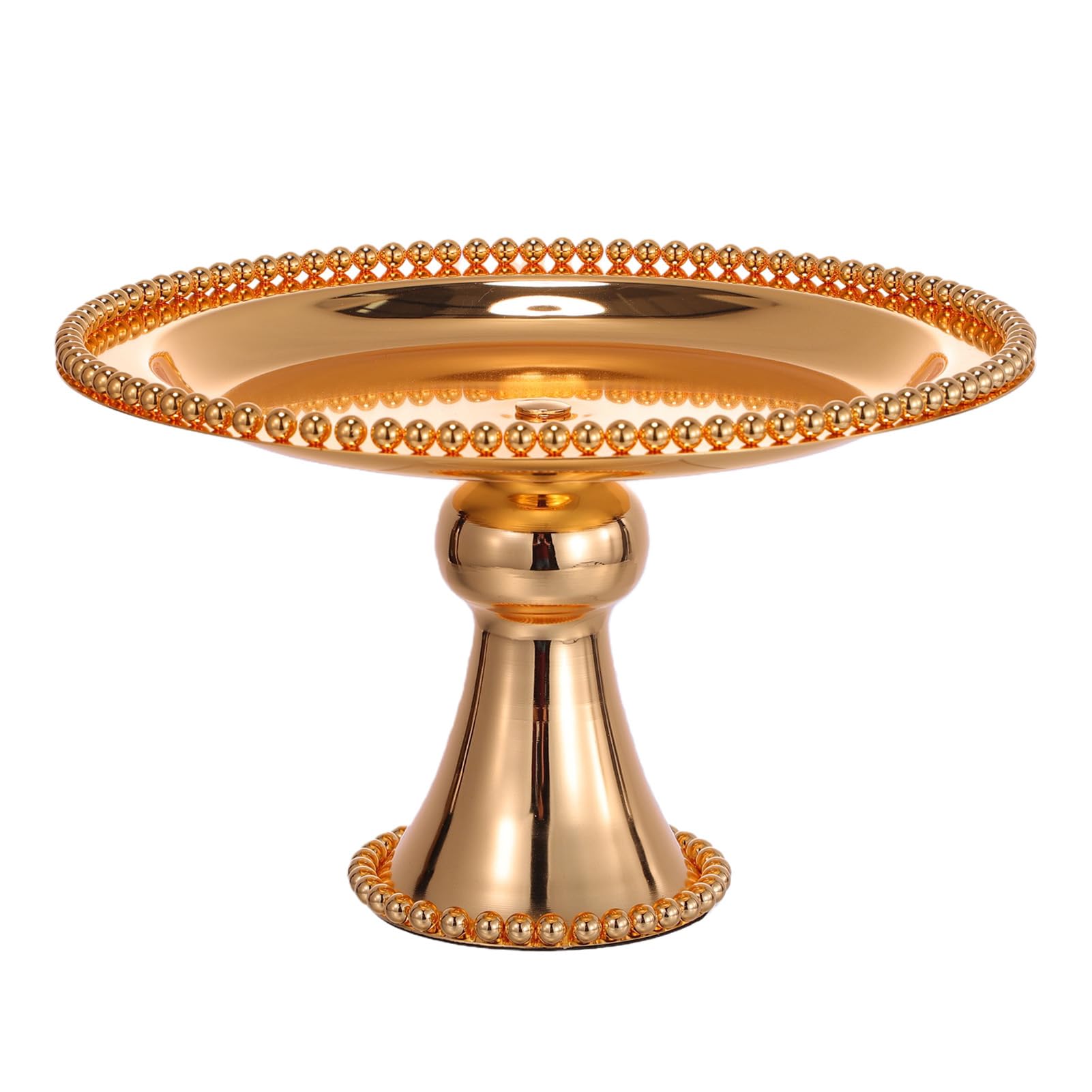 Présentoir à Gâteau avec Socle doré élégant, Support de Service pour