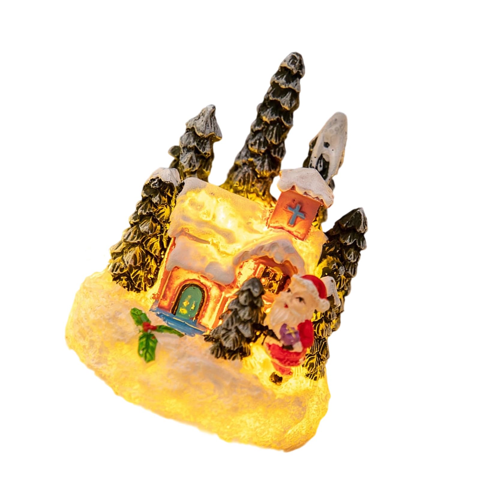 Buxuaaaa Miniature Christmas Gingerbreads House 5.5cm Delicate Size Resin Holiday Display Piece Holiday Interactive Family Activity Decors