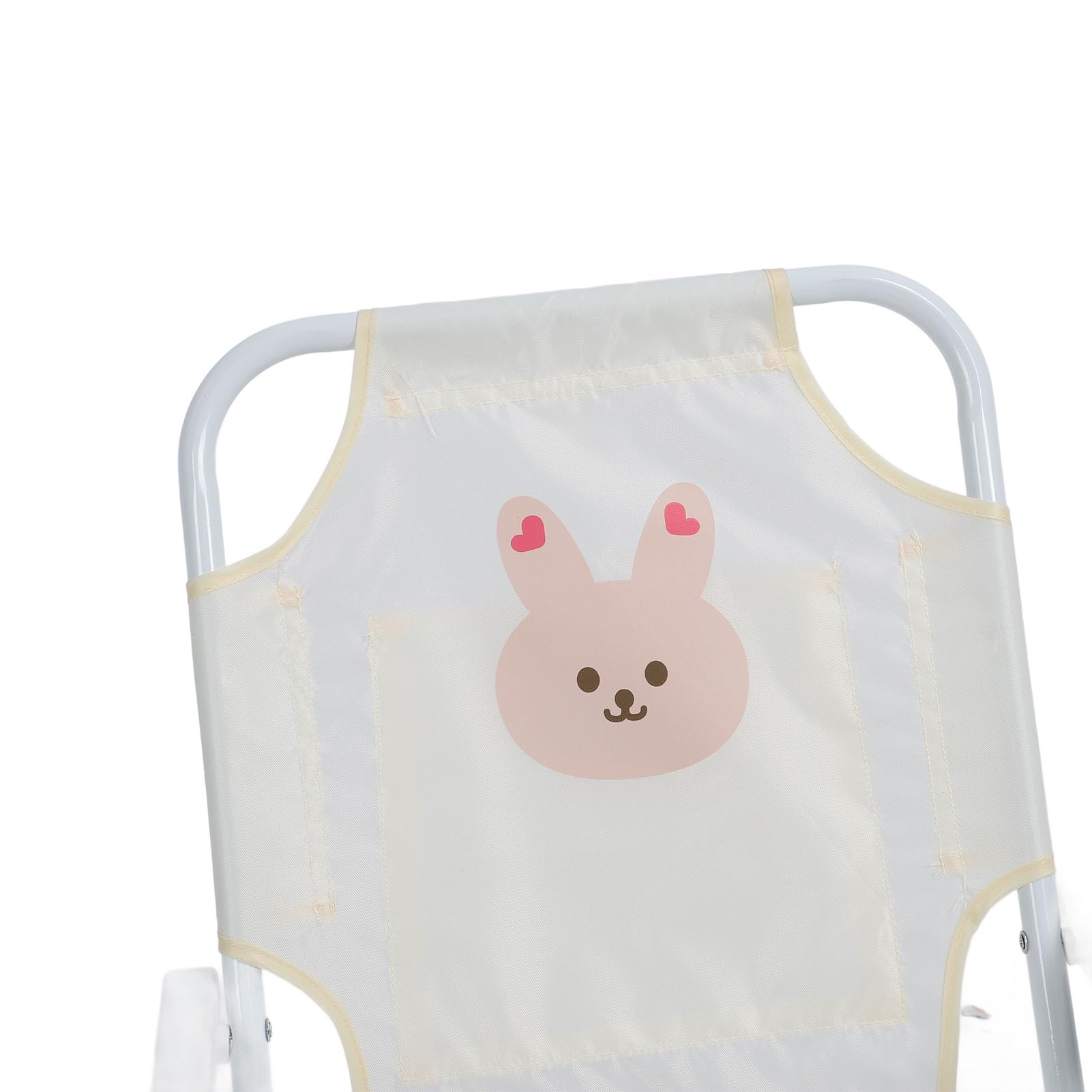 Silla de Playa para Niños, Sombrilla a Prueba de Sol con ángulo Ajustable, Diseño Plegable Portátil Liviano para Actividades Al Aire Libre, Viajes en la Piscina y la Playa (Conejito)