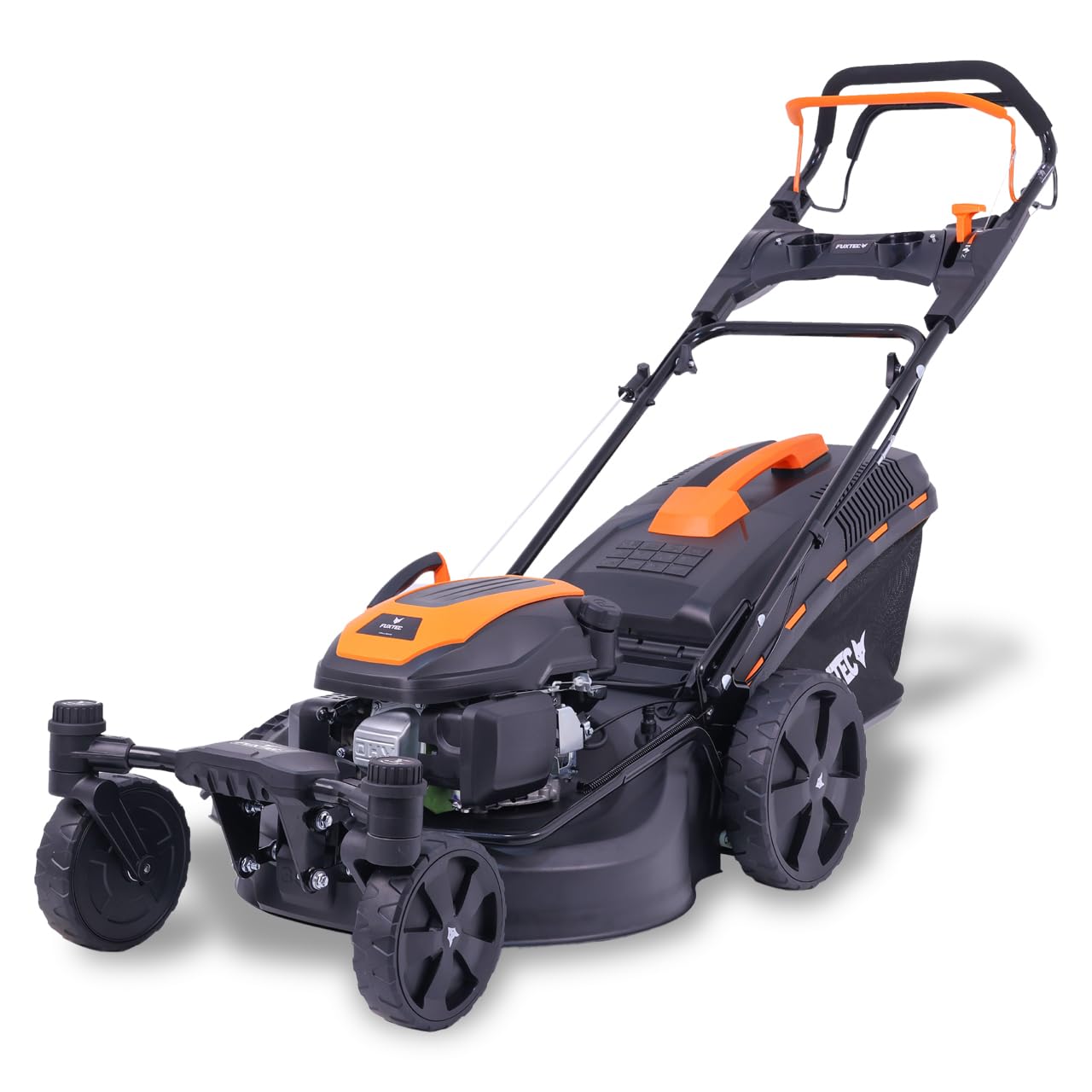 Kosiarka spalinowa FUXTEC 4w1 FX-RM5170agile, 2,9 kW, skretna os przednia, szer. koszenia 51 cm, 7 poziomów (25–75 mm), kosz 60 l, mulczowanie i wyrzut boczny