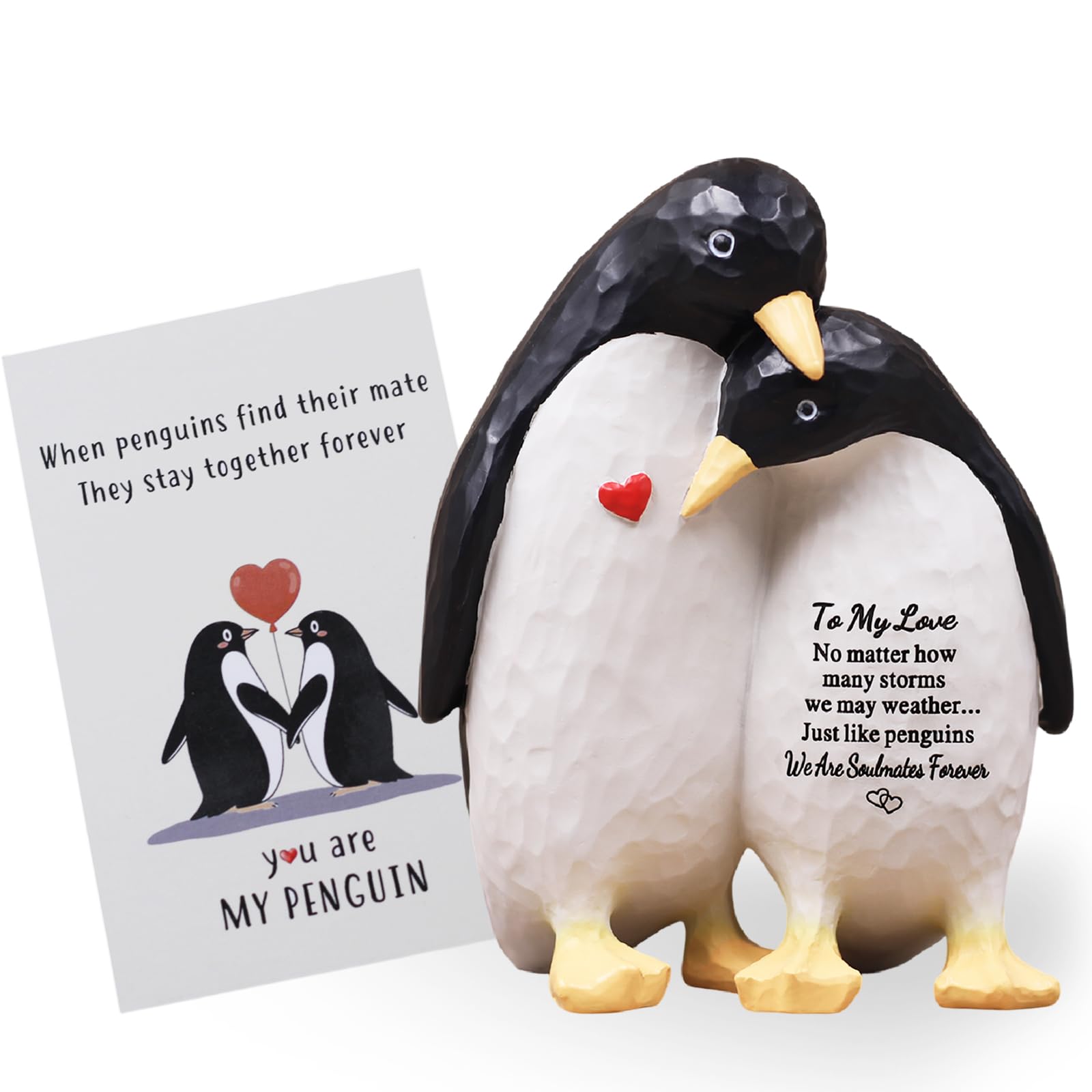 Cadeau d'anniversaire de mariage pingouin pour mari et femme