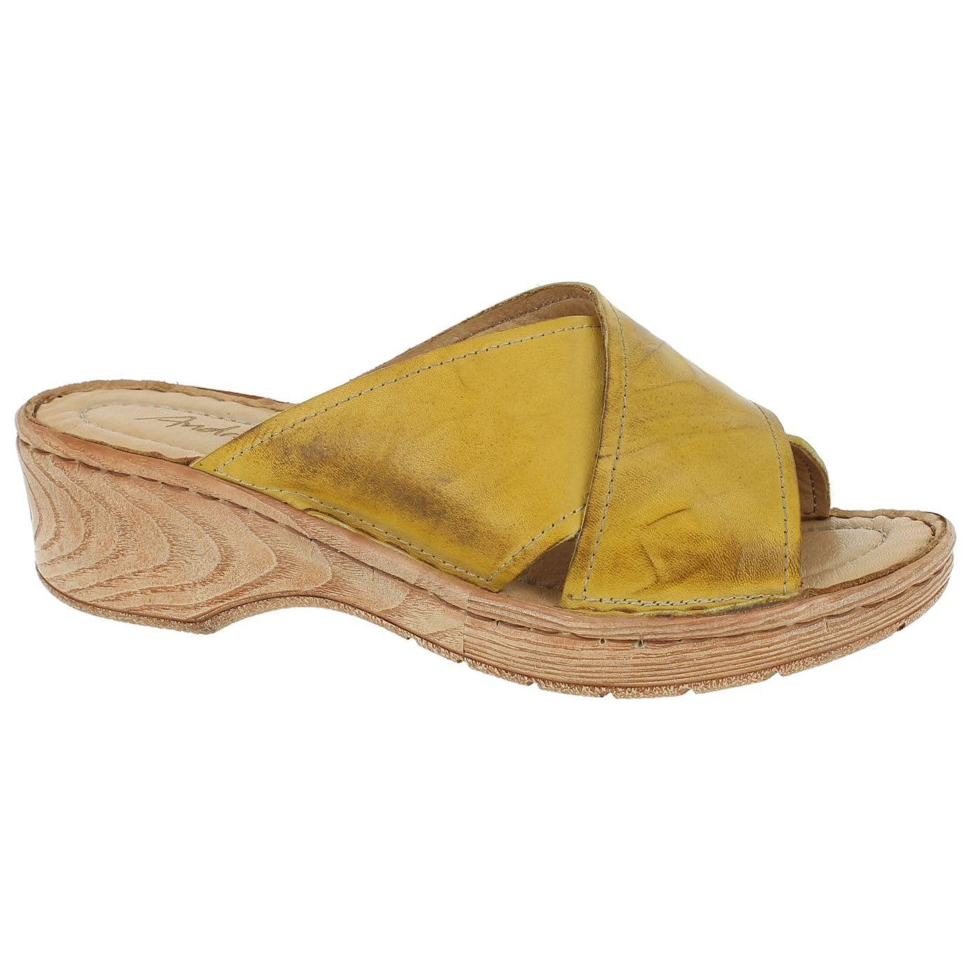 Andrea Conti Women's Mules - Lemon, 36 EU, Zitrone, 4 UK